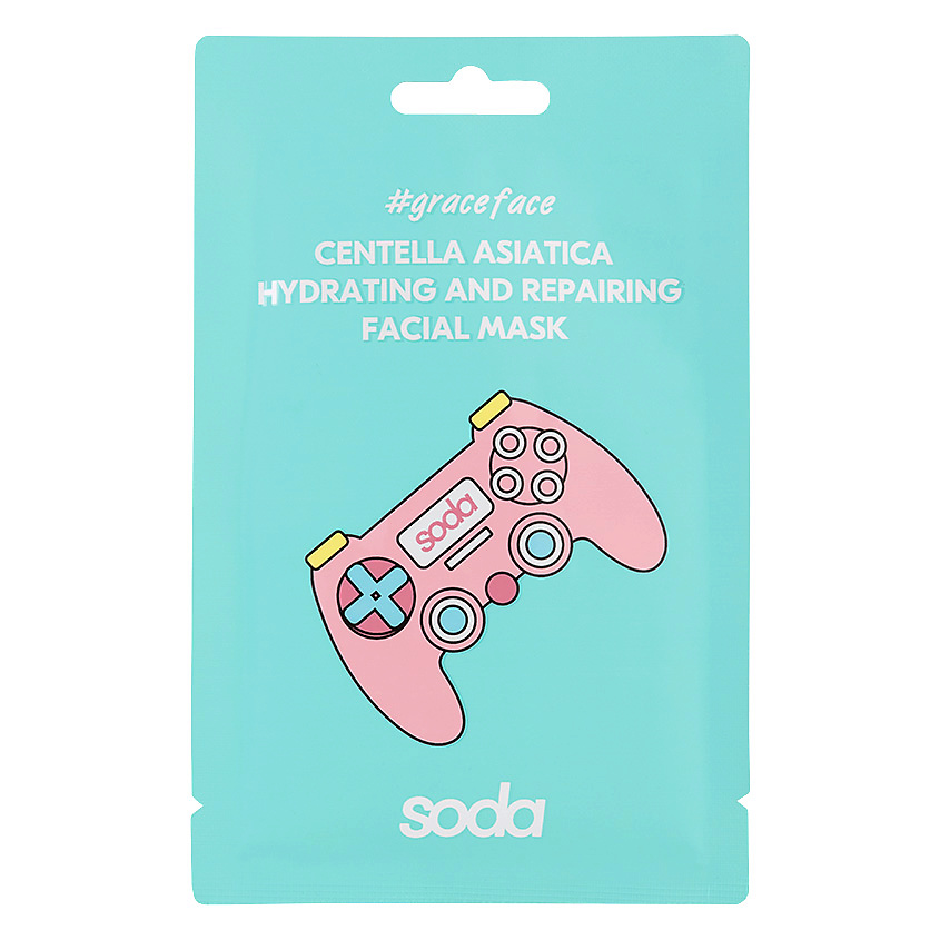 SODA Тканевая маска для лица "увлажняющая и восстанавливающая с ...