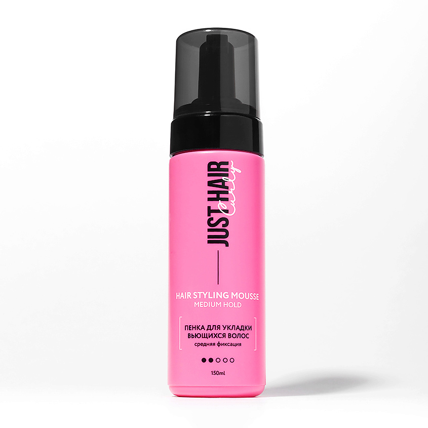 JUST HAIR Пенка для укладки вьющихся волос, средняя фиксация Curly Hair Styling Mousse – фото 2