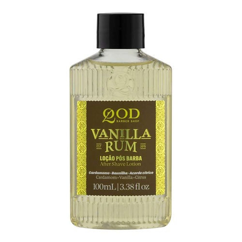 QOD BARBER SHOP Лосьон после бритья с ароматом ванильного рома Vanilla Rum After Shave Lotion 100