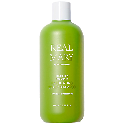 RATED GREEN Глубоко очищающий и отшелушивающий шампунь с соком розмарина Real Mary Exfoliating Scalp Shampoo 400
