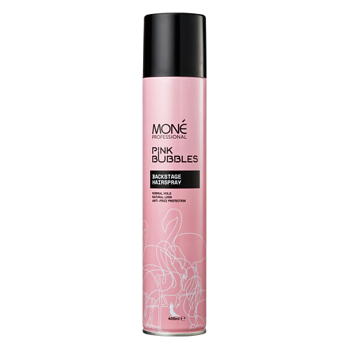 MONE PROFESSIONAL Лак для объема и укладки волос средней фиксации Pink Bubbles 400