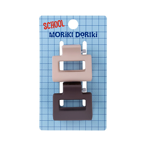 MORIKI DORIKI Крабики для волос коричневый и бежевый School