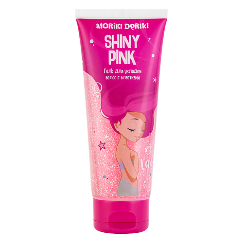MORIKI DORIKI Гель для укладки волос c блестками SHINY PINK LANA 100