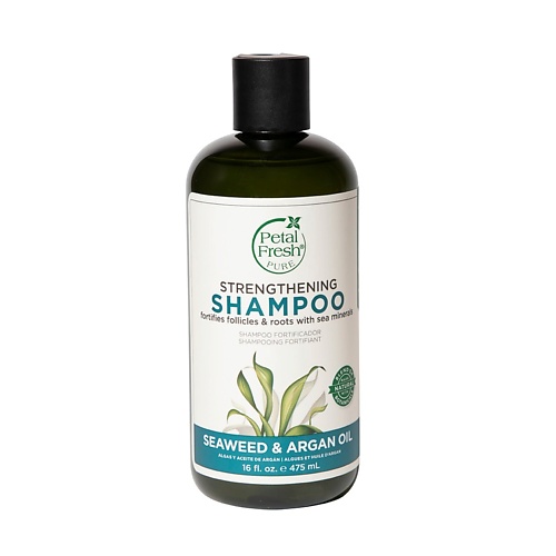 PETAL FRESH Шампунь для волос укрепляющий с экстрактом морских водорослей и аргановым маслом Strengthening Shampoo Seaweed & Argan Oil 475