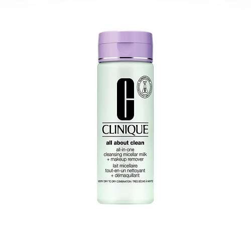CLINIQUE Молочко для снятия стойкого макияжа для кожи, склонной к сухости All-in-One Cleansing Micellar Milk + MUR ST 1 & 2 200