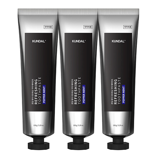 KUNDAL Набор зубных паст со вкусом освежающая перечная мята Pepper Mint Refreshing Toothpaste 3