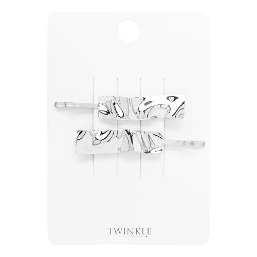 TWINKLE Заколки-невидимки для волос CRUMPLED SILVER