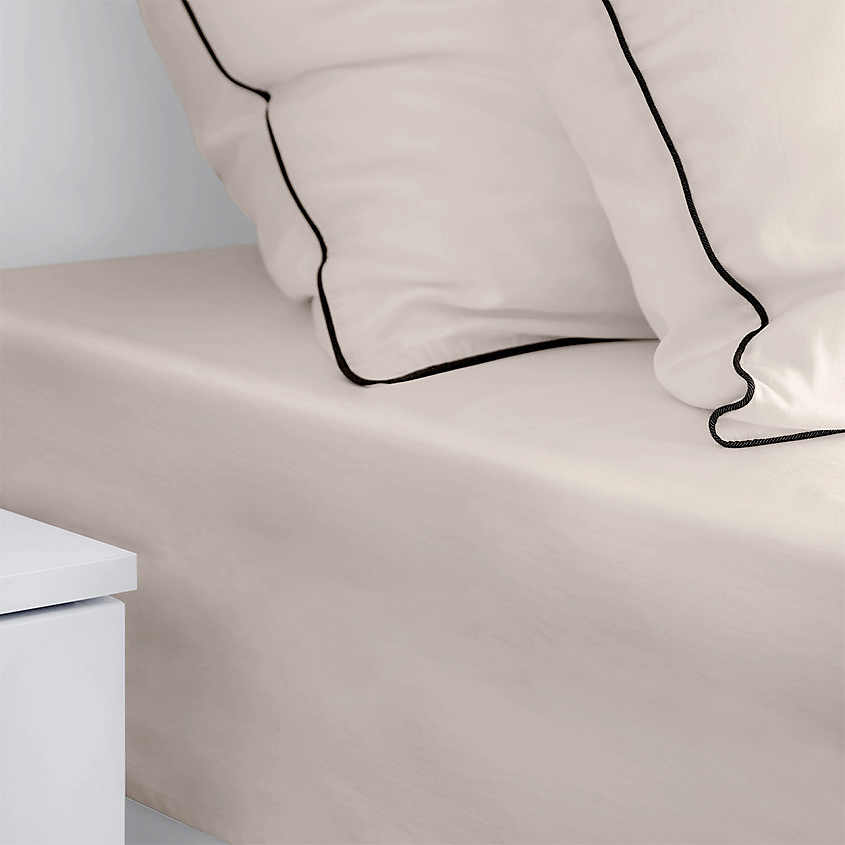SOFT SILVER Антибактериальная простыня Antibacterial bedsheet, 180х215 см. Цвет: «Песчаный берег» (бежевый) – фото 2