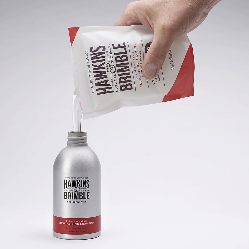 HAWKINS & BRIMBLE Шампунь для волос восстанавливающий в многоразовом флаконе Elemi & Ginseng Revitalising Shampoo – фото 3