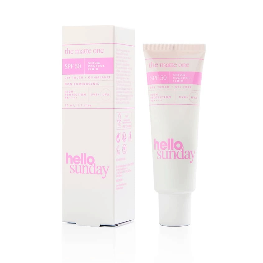 HELLO SUNDAY Флюид для лица себорегулирующий SPF 50 The Matte One Sebum Control Fluid – фото 4