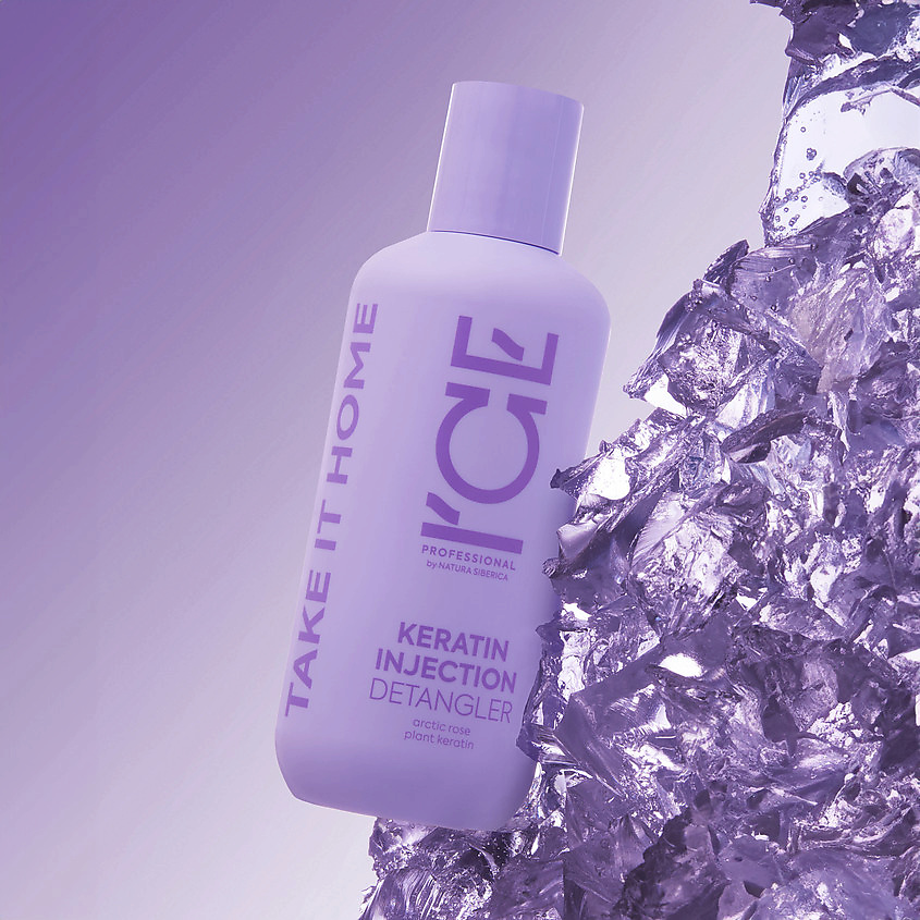 ICE BY NATURA SIBERICA Кератиновый крем для повреждённых волос Keratin Injection Detangler – фото 6
