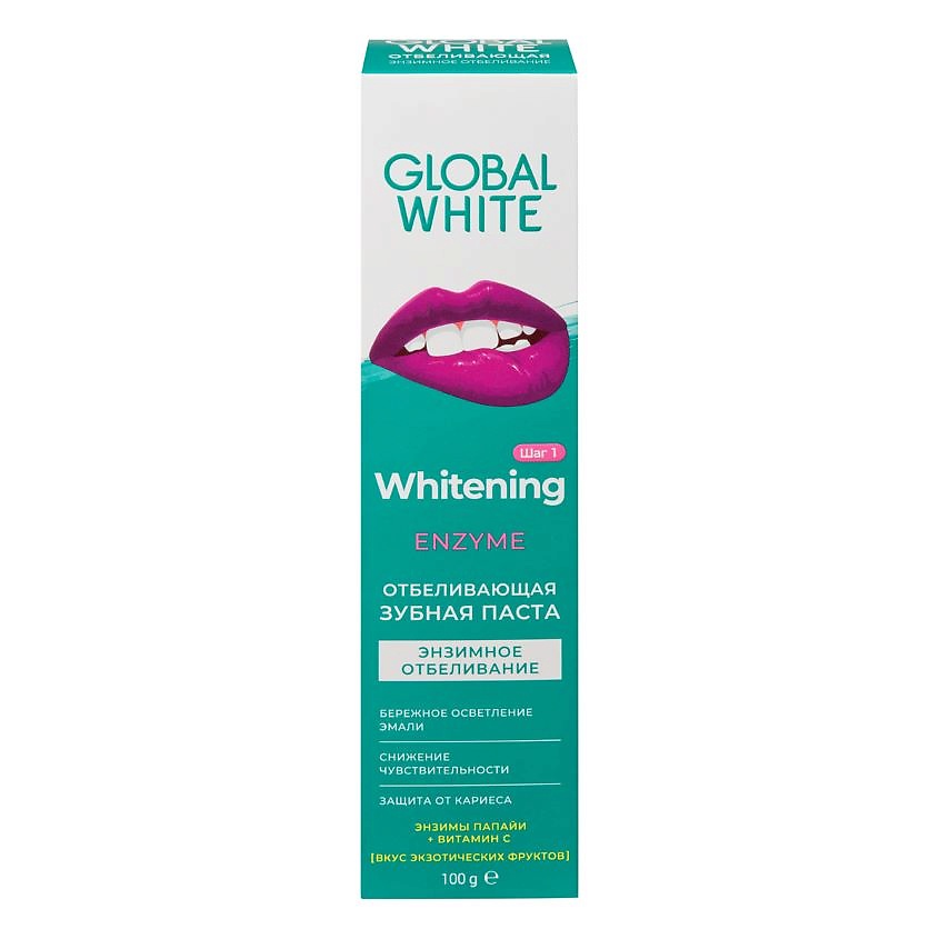 GLOBAL WHITE Зубная паста "Энзимное отбеливание" Whitening Enzyme – фото 7