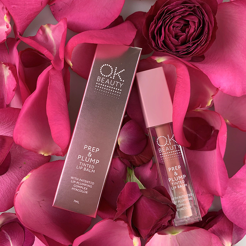 OK BEAUTY Увлажняющий бальзам для увеличения объема губ PREP & PLUMP Tinted Lip Balm – фото 4