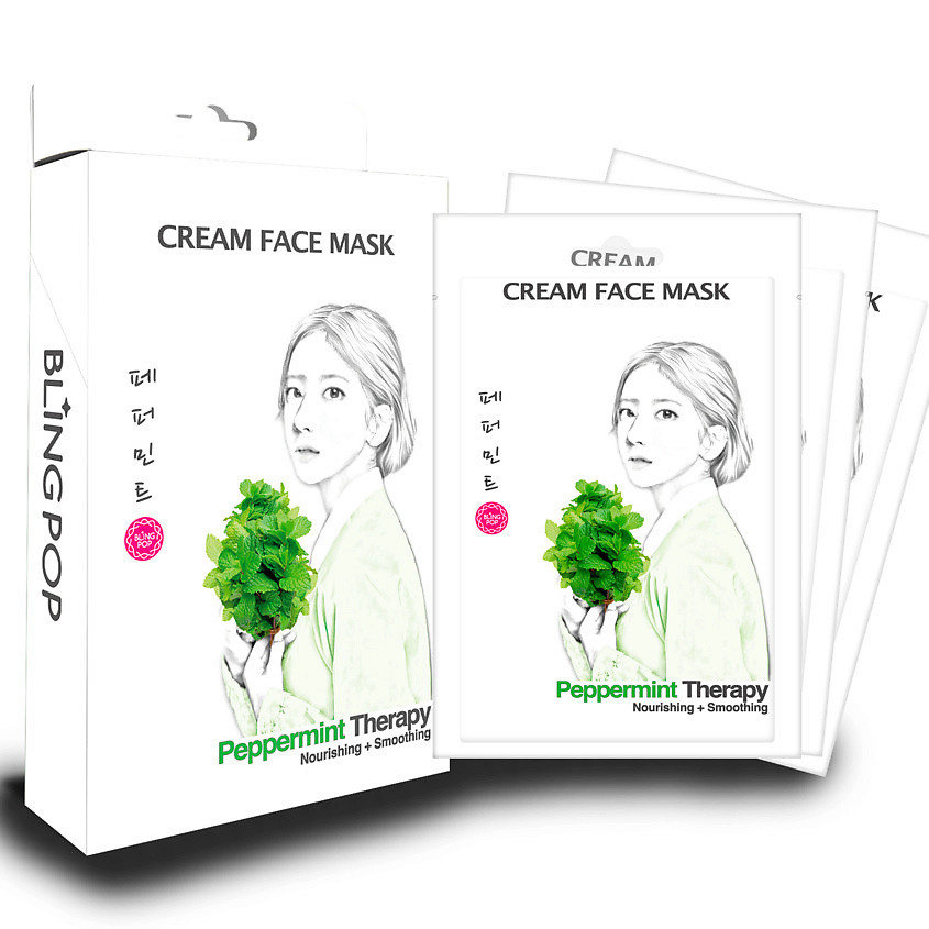 BLING POP Маска для лица с мятой Cream Face Mask – фото 2