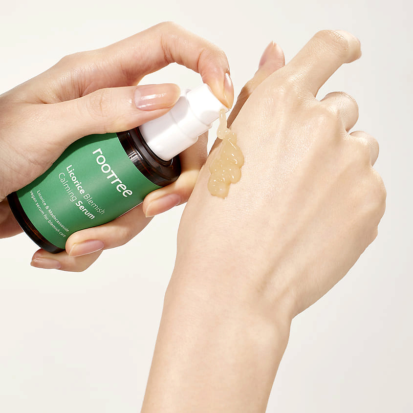ROOTREE Сыворотка для лица против несовершенств кожи успокаивающая Licorice Blemish Calming Serum – фото 5