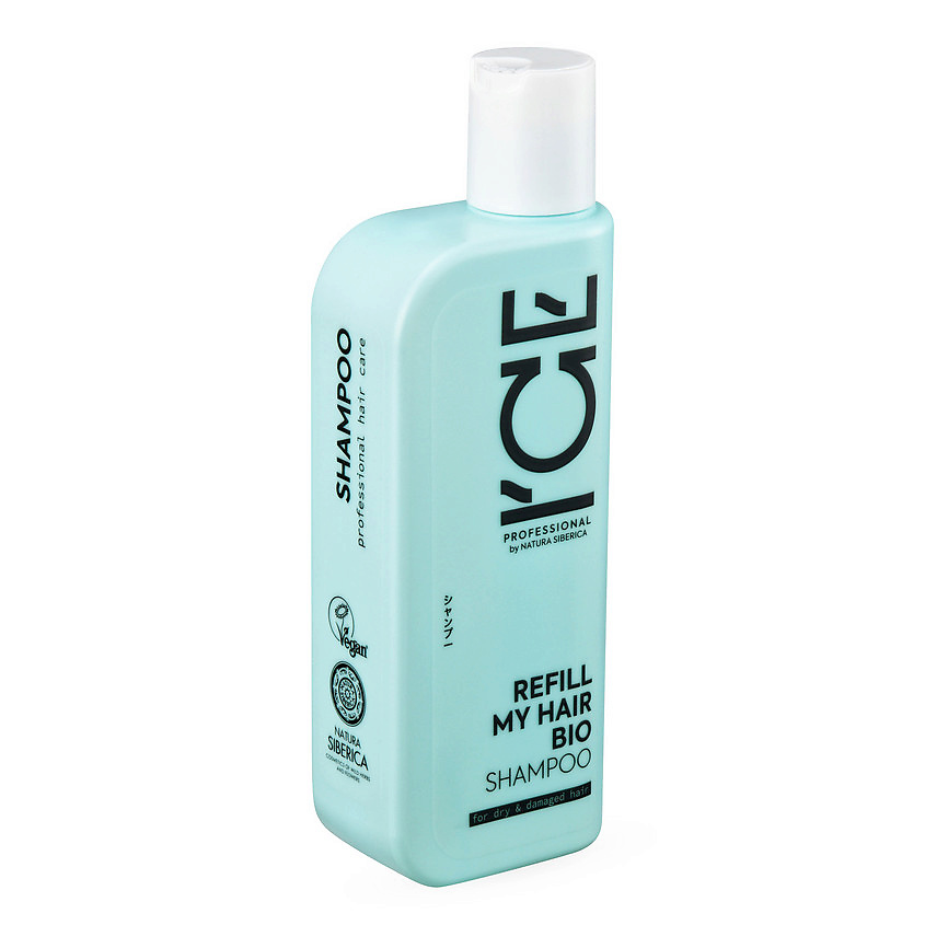 ICE BY NATURA SIBERICA Шампунь для сухих и повреждённых волос Refill My Hair Bio Shampoo – фото 4