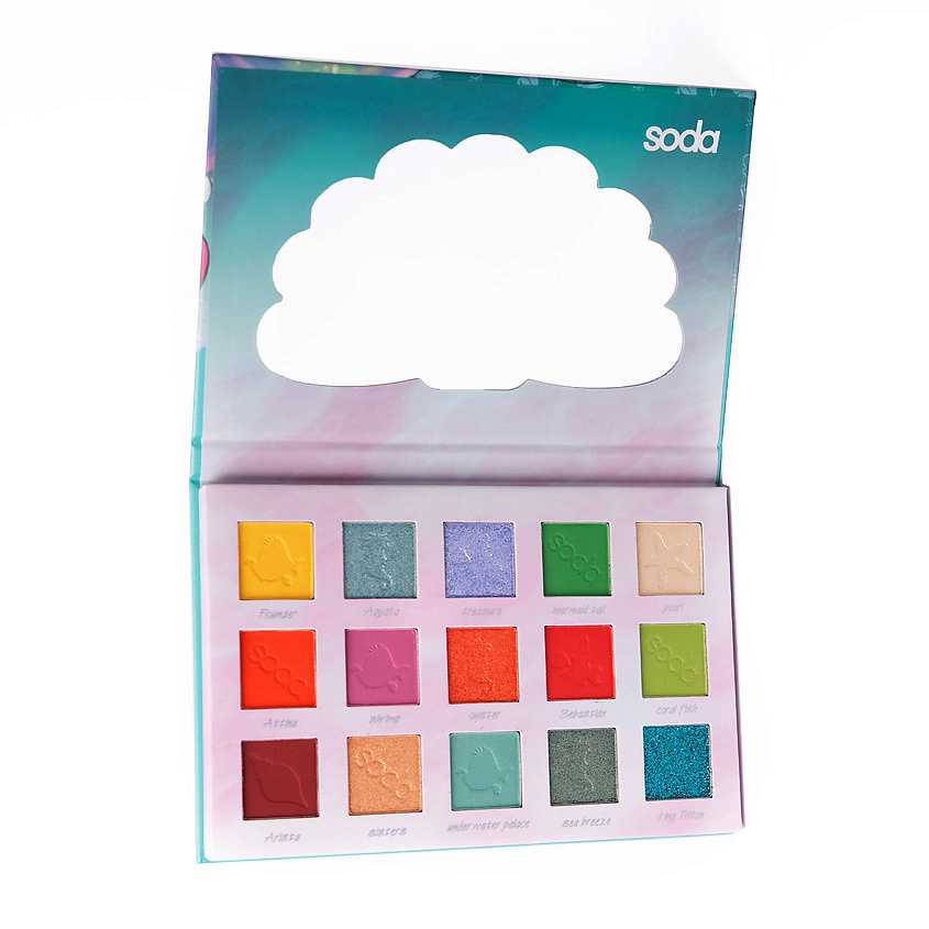 SODA Палетка теней UNDER THE SEA EYESHADOW PALETTE #exploretheocean – фото 3