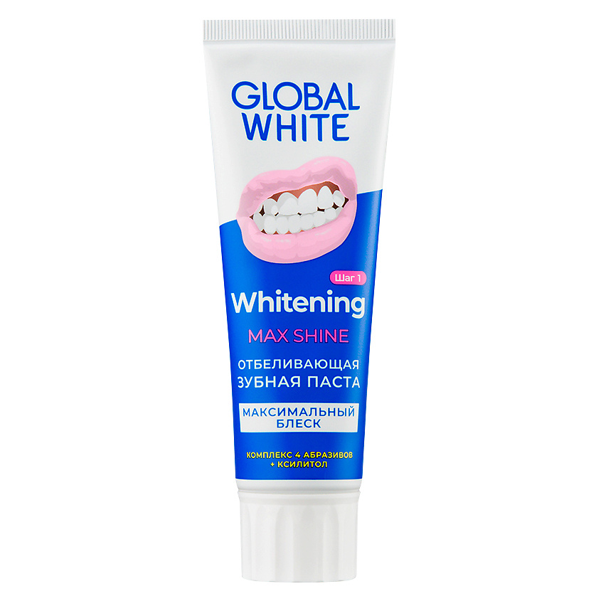 GLOBAL WHITE Отбеливающая зубная паста Whitening Max Shine – фото 4