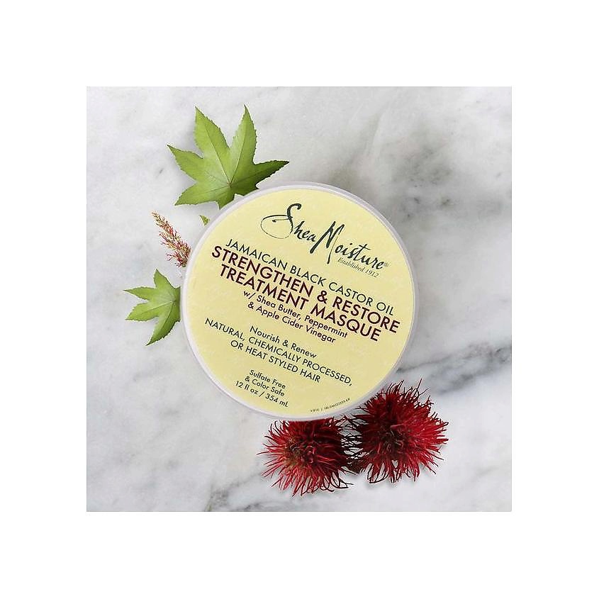 SHEA MOISTURE Маска для волос восстанавливающая Jamaican Black Castor Oil Strengthen-Grow Restore Treatment Masque – фото 6