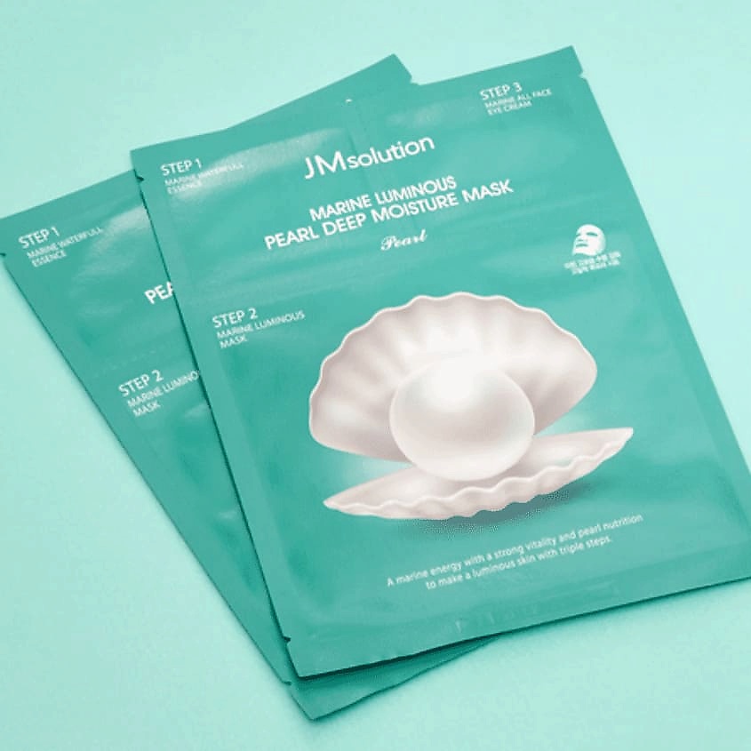 JM SOLUTION Маска для лица увлажняющая с жемчугом Pearl Marine Luminous Deep Moisture Mask – фото 3