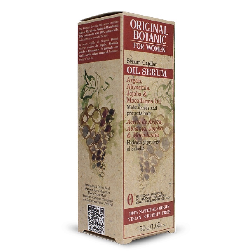 ORIGINAL BOTANIC Сыворотка для волос увлажняющая с маслами Moisturizing Oil Serum – фото 2
