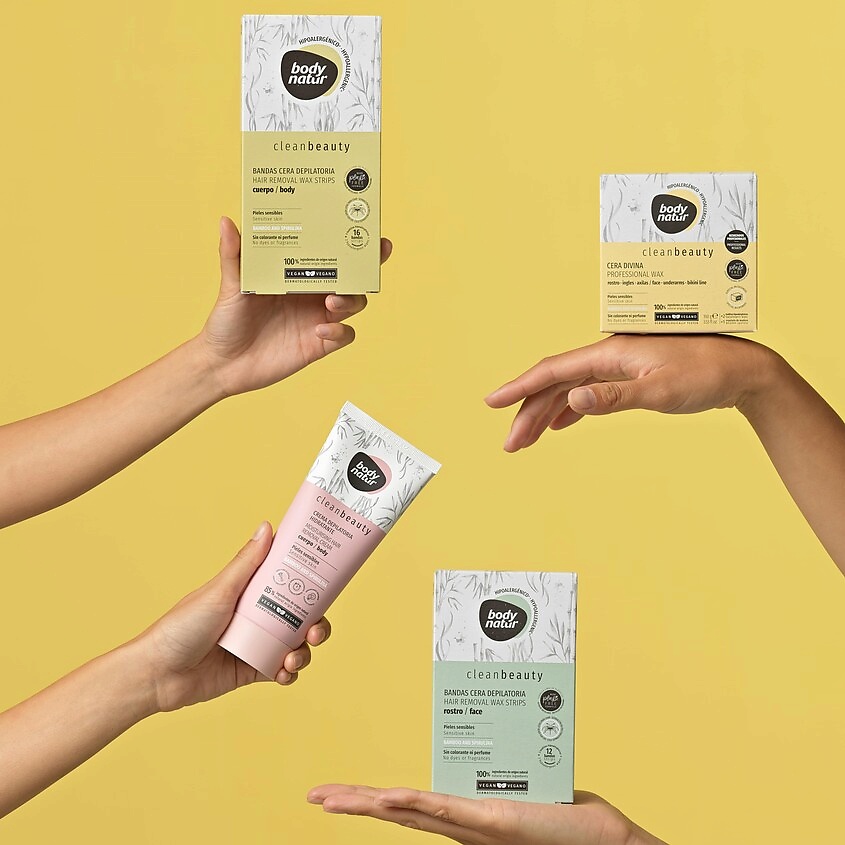 BODY NATUR Восковые полоски для депиляции для чувствительной кожи Cleanbeauty Wax Strips Hair Removal Body – фото 3