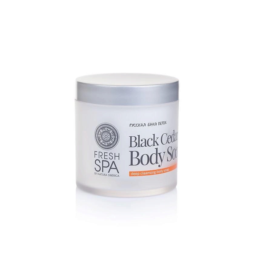 NATURA SIBERICA Мыло для тела черное кедровое FRESH SPA Bania Detox – фото 3
