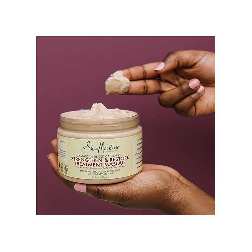 SHEA MOISTURE Маска для волос восстанавливающая Jamaican Black Castor Oil Strengthen-Grow Restore Treatment Masque – фото 8