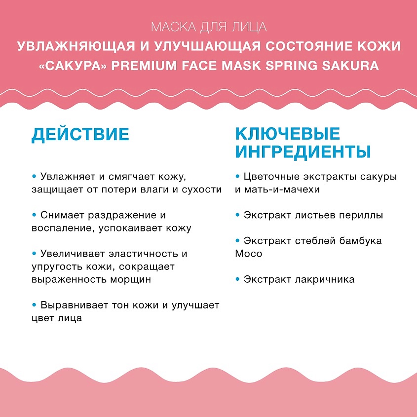 LULULUN Набор масок для лица увлажняющая и улучшающая состояние кожи Сакура – фото 3