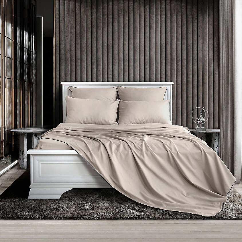 SOFT SILVER Антибактериальный пододеяльник Duvet Cover, 148х215 см. Цвет: «Песчаный берег» (бежевый) – фото 7