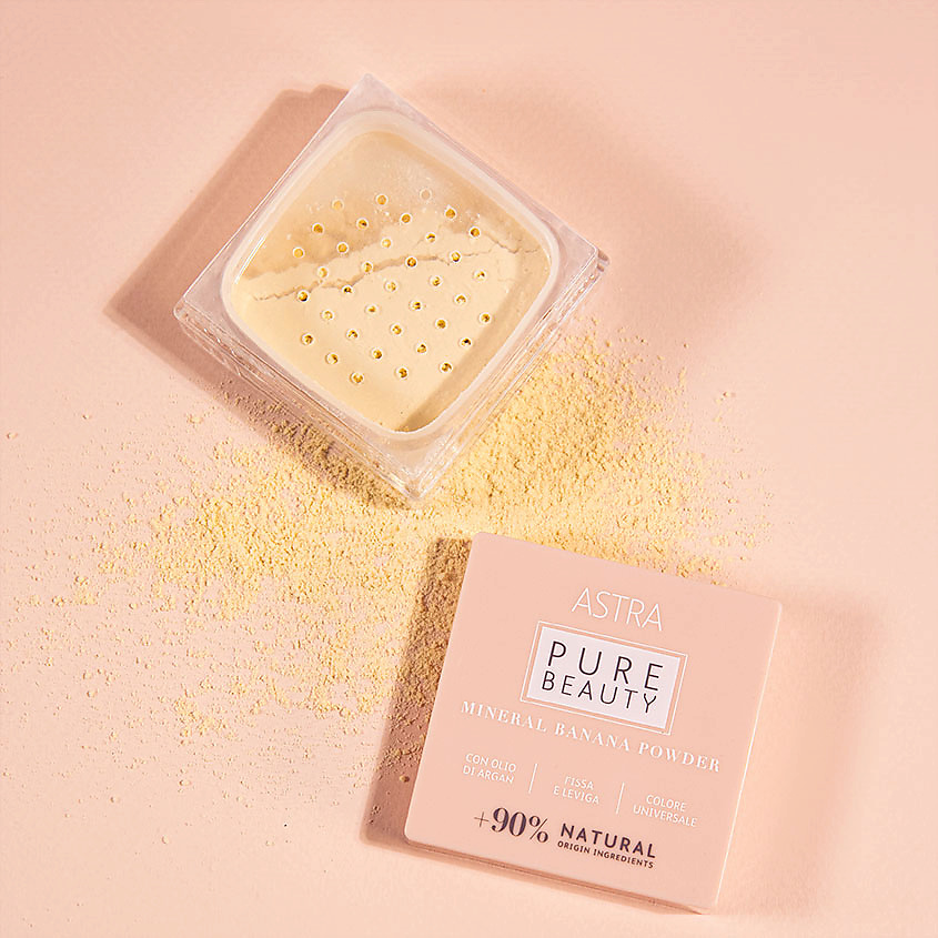ASTRA Пудра для лица Pure beauty Mineral banana powder рассыпчатая – фото 6