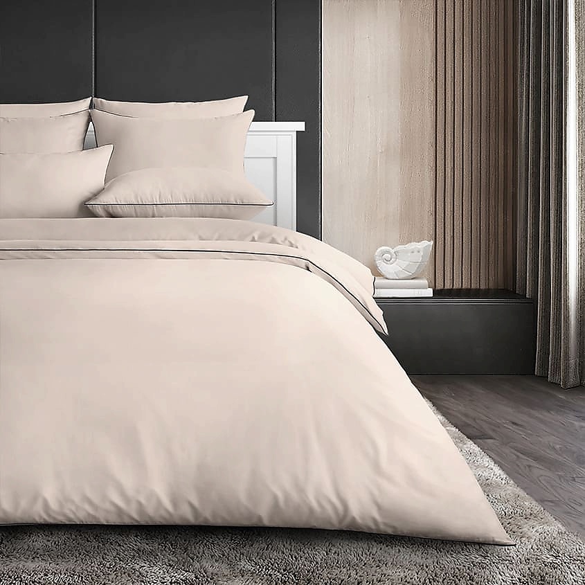 SOFT SILVER Антибактериальный пододеяльник Duvet Cover, ЕВРО, 200х220 см. Цвет: «Песчаный берег» (бежевый) – фото 6