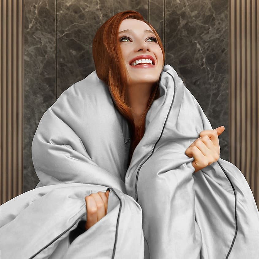SOFT SILVER Антибактериальный пододеяльник Duvet Cover, 148х215 см. Цвет: «Благородное серебро» (серый) – фото 7