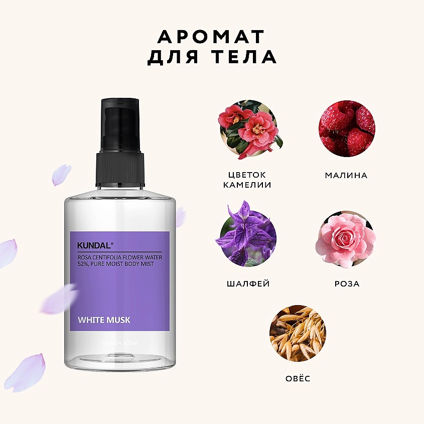 KUNDAL Мист для тела ароматический Белый мускус White Musk Body Mist – фото 2