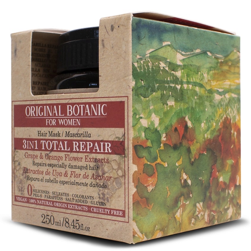 ORIGINAL BOTANIC Маска для волос восстанавливающая 3-в-1 Total Repair Hair Mask 3 In 1 – фото 3