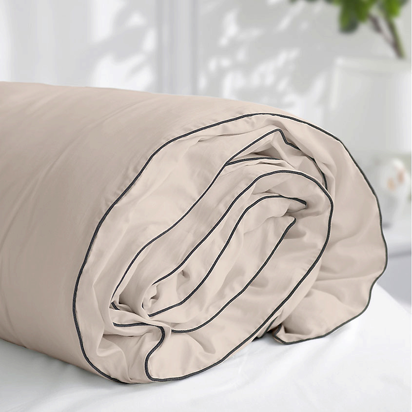 SOFT SILVER Антибактериальный пододеяльник Duvet Cover, 148х215 см. Цвет: «Песчаный берег» (бежевый) – фото 5