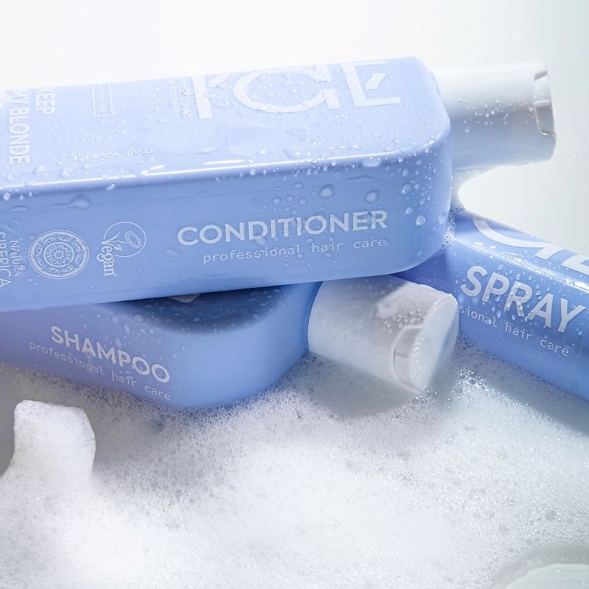 ICE BY NATURA SIBERICA Шампунь для светлых волос тонирующий Keep My Blonde Bio Shampoo – фото 3