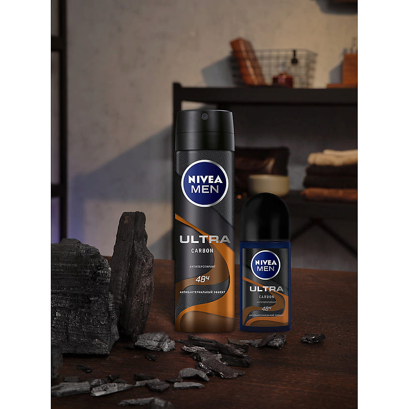NIVEA MEN Дезодорант-антиперспирант шариковый "ULTRA Carbon" – фото 4