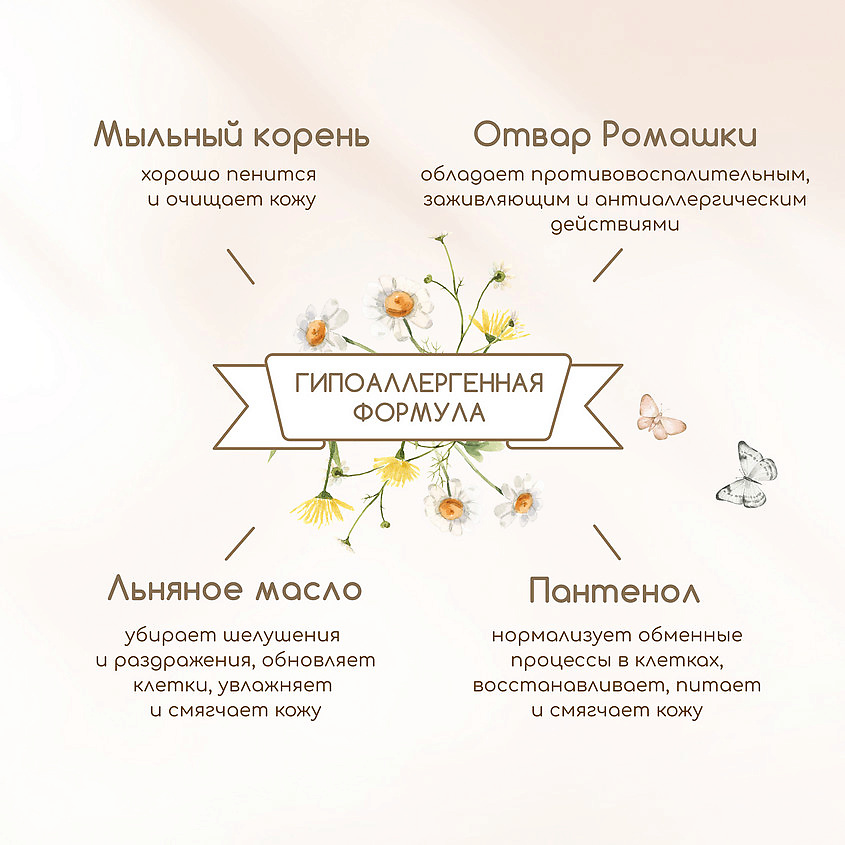 РЕЦЕПТЫ БАБУШКИ АГАФЬИ Гель-пенка очищающий с пантенолом для подмывания девочек – фото 5