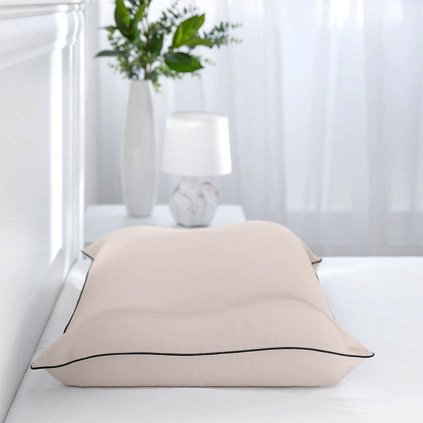 SOFT SILVER Антибактериальная наволочка для анатомической подушки Antibacterial Beauty Pillowcase 48х68 см. Цвет: «Песчаный берег» (бежевый) – фото 6