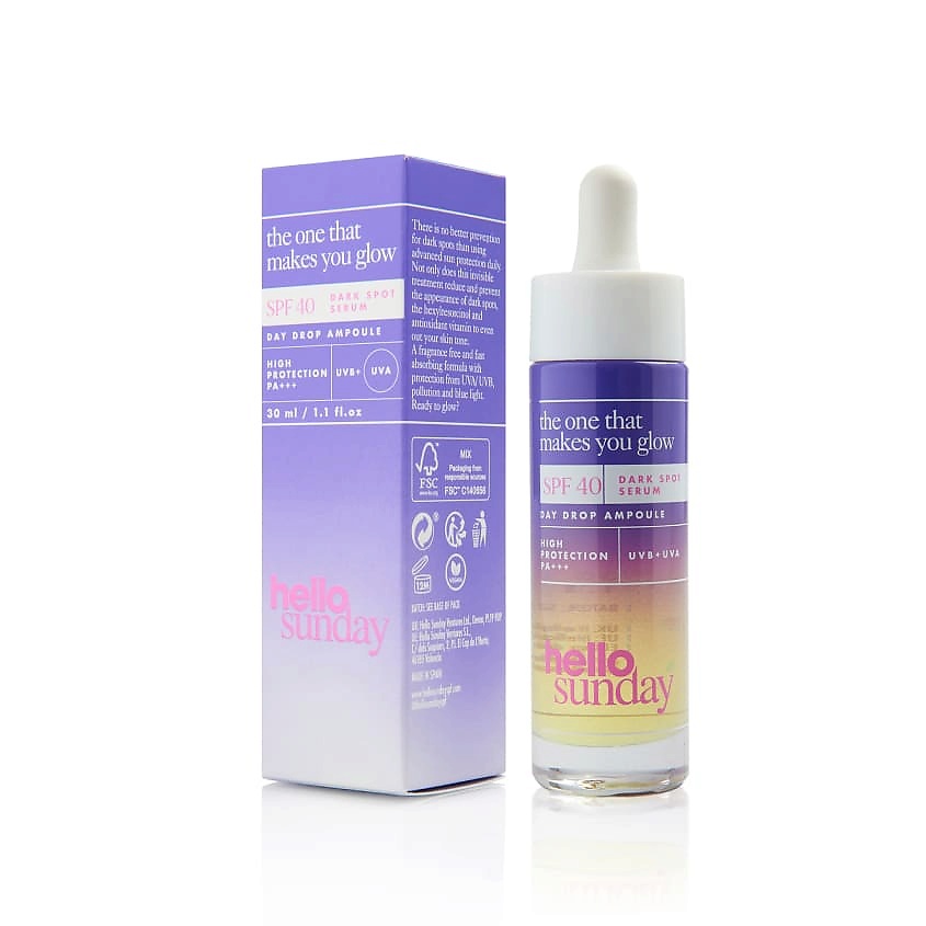 HELLO SUNDAY Сыворотка для сияния кожи лица SPF 45 The One That Makes You Glow Dark Spot Serum – фото 4
