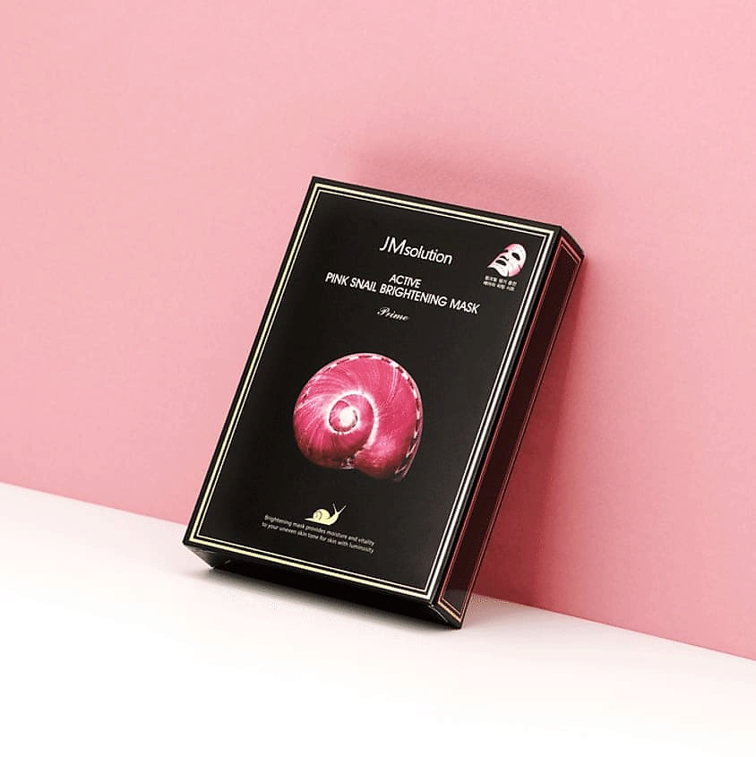 JM SOLUTION Маска для лица для сияния с муцином розовой улитки Prime Active Pink Snail Brightening Mask – фото 3