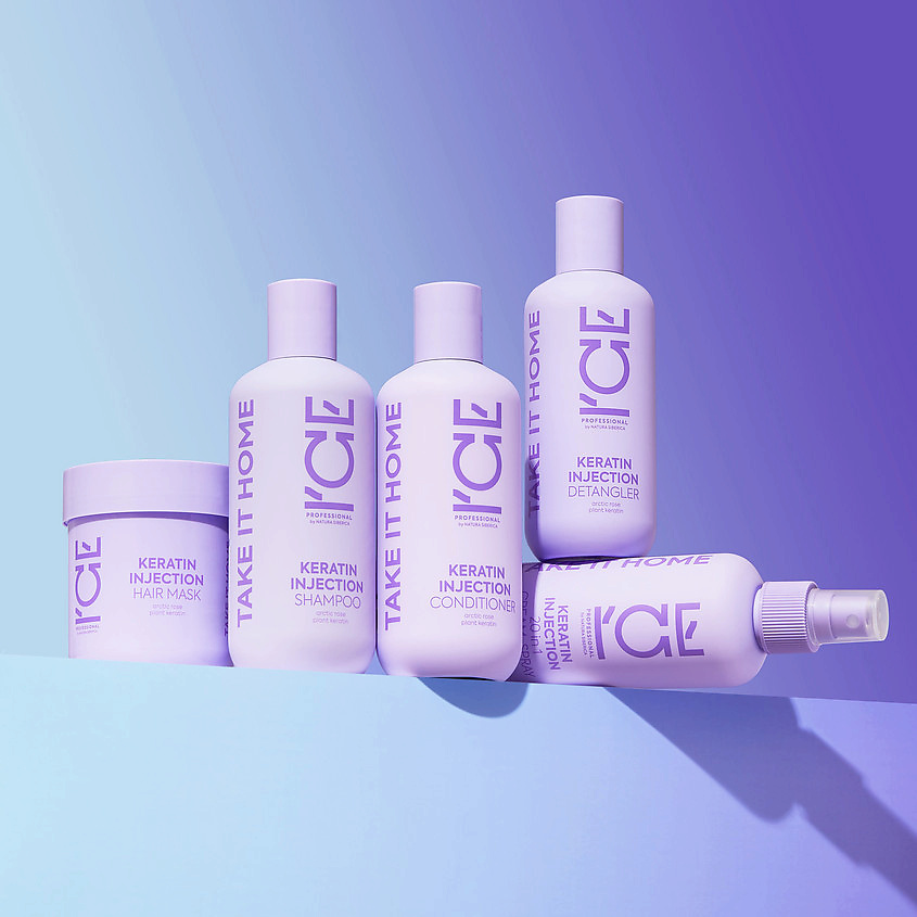 ICE BY NATURA SIBERICA Кератиновый крем для повреждённых волос Keratin Injection Detangler – фото 4
