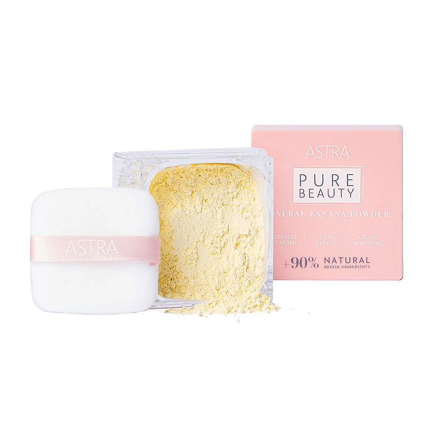 ASTRA Пудра для лица Pure beauty Mineral banana powder рассыпчатая – фото 4