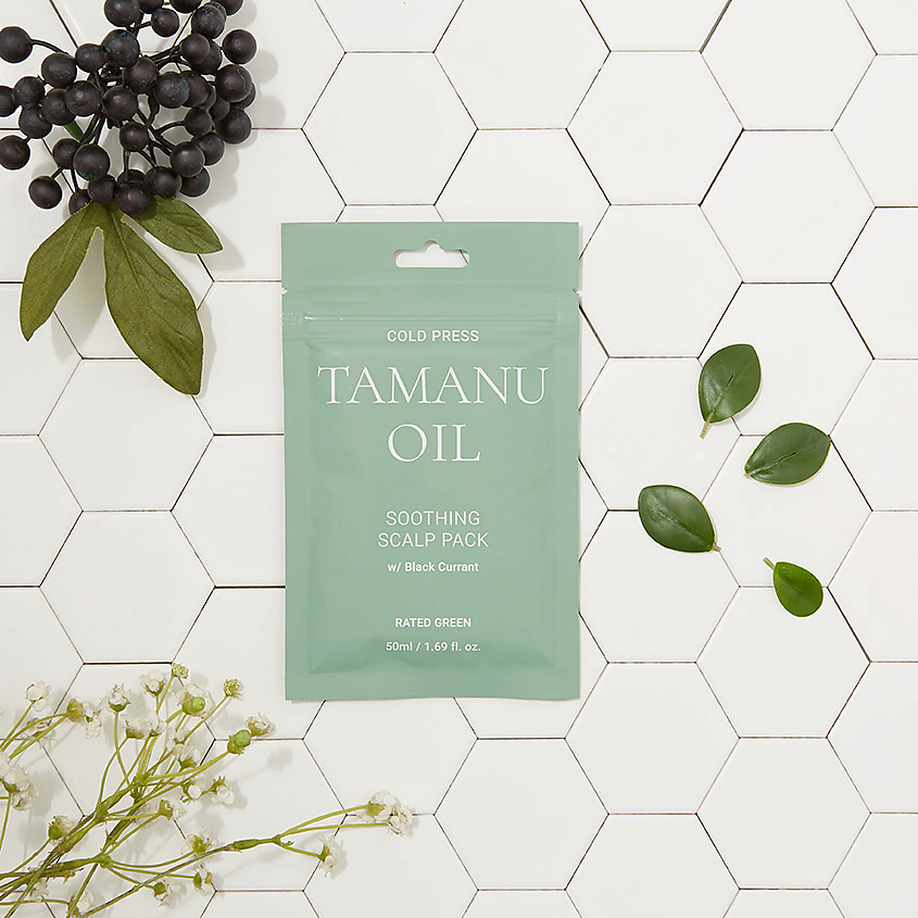 RATED GREEN Успокаивающая маска для кожи головы с маслом таману (мини-формат) Tamanu Oil Soothing Scalp Pack – фото 2
