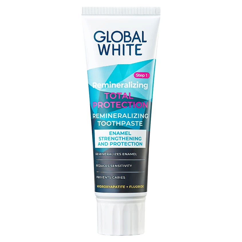 GLOBAL WHITE Зубная паста реминерализирующая Remineralizing Total Protection – фото 3