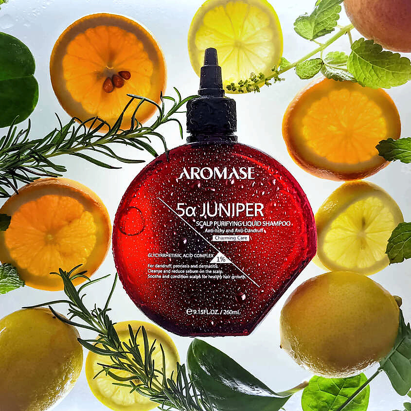 AROMASE Шампунь для волос очищающий 5α Juniper – фото 4