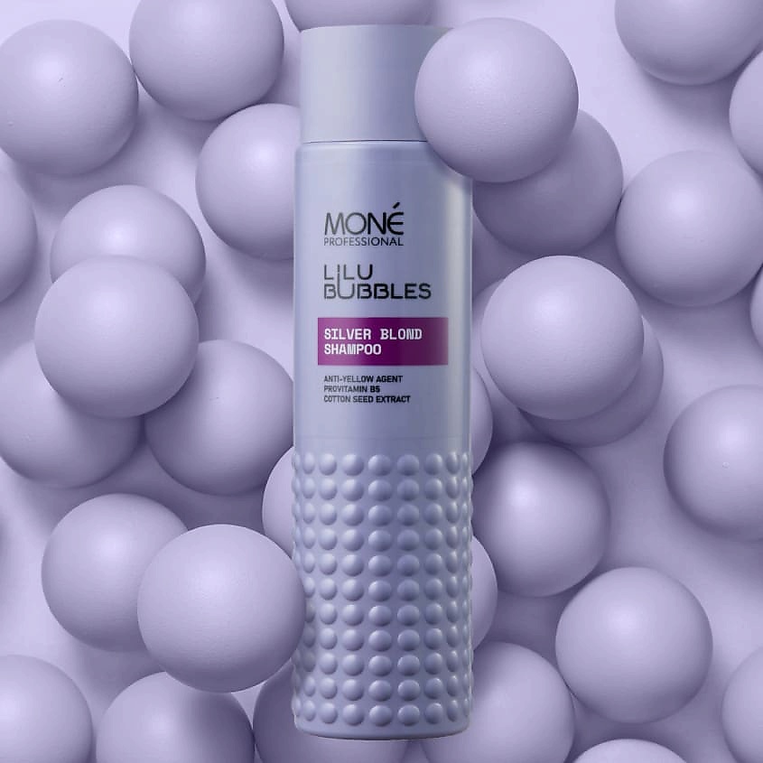 MONE PROFESSIONAL Шампунь для нейтрализации желтизны Lilu Bubbles – фото 4