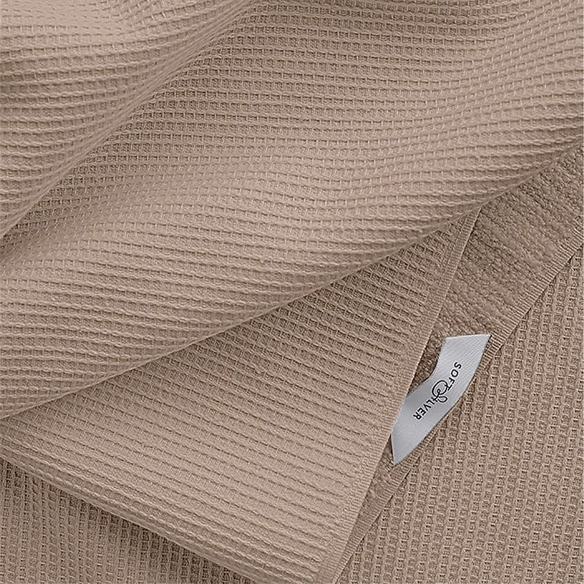 SOFT SILVER Антибактериальное махровое полотенце для тела с массажным эффектом, 65х140 см. Цвет: «Песчаный берег» (бежевый) – фото 3