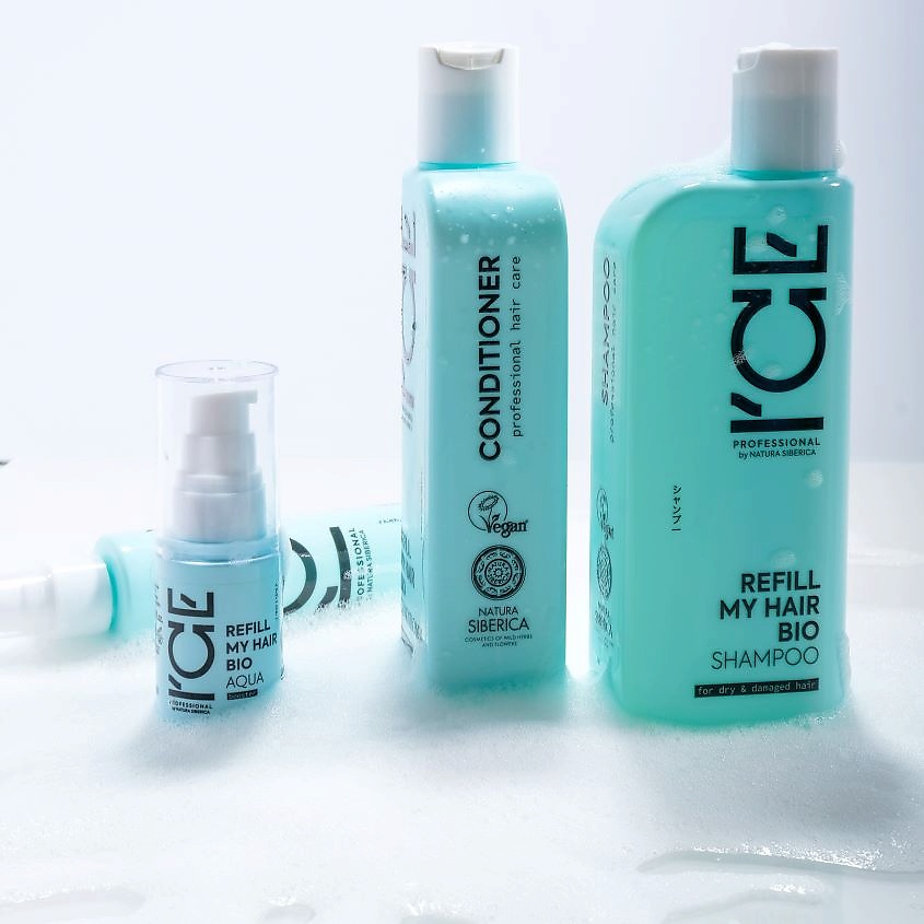 ICE BY NATURA SIBERICA Кондиционер для сухих и повреждённых волос Refil My Hair Bio Conditioner – фото 2